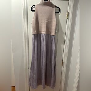 Anthropologie Thea Twofer sweater dress in lavender. Sleeveless.